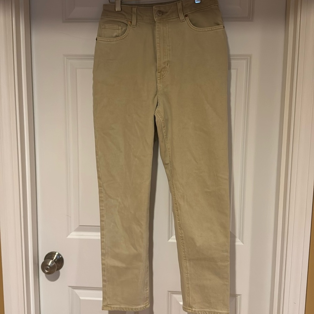 H&M Slim High Jeans | Light Beige Size 6